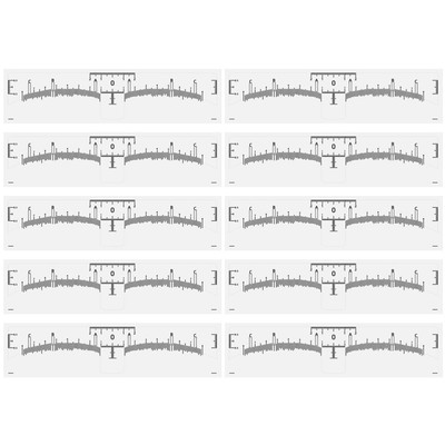  10 Pcs Drawing Eyebrow Ruler Measuring Shaper Marker Stencil Kit