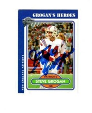 Steve Grogan Patriots signed autographed 2005 Topps Fan Favorites football card!