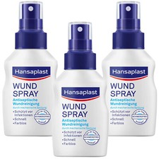 3x 50ml Hansaplast Wundspray Antiseptische Wundreinigung Schützt vor Infektionen