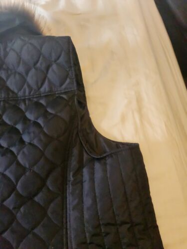 Black Rivet Women's Quilted Puffer Vest-Black Full Zip Faux Fur Lined Collar 3X - Picture 7 of 10
