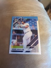 2019 Donruss Optic Carolina Blue and White #166 Jesus Aguilar