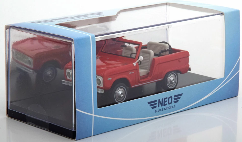 Ford Bronco Roadster 1967 Rosso Neo 47210 1:43 Resina Auto - Immagine 2 di 3