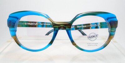 STRUKTUR The Elixir Blue Wave 50-19 Eyeglass Frames Glasses Authentic