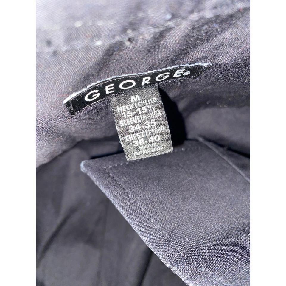 Men's Medium Solid Black Button Down - image 3