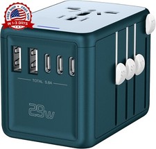 Adaptador De Viaje Mundial, Adaptador De Enchufe Internacional Universal Neuvo