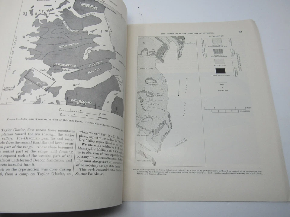 Type Section Beacon Sandstone of Antarctica USGA Paper Philip Hayes SIGNED 1963 - Image 4 of 4