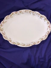 Homer Laughlin Antique/Vintage Oval Platter - pre-1922 -Victorian floral design 