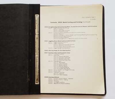 Boeing, 310 Metal Cutting And Forming BCAC 11-24-82 BDM-1314 Forming Tables 1987