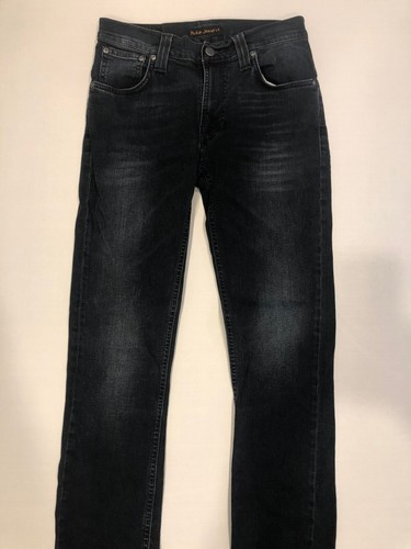 Nudie Mens Thin Finn Blue Strike Denim 