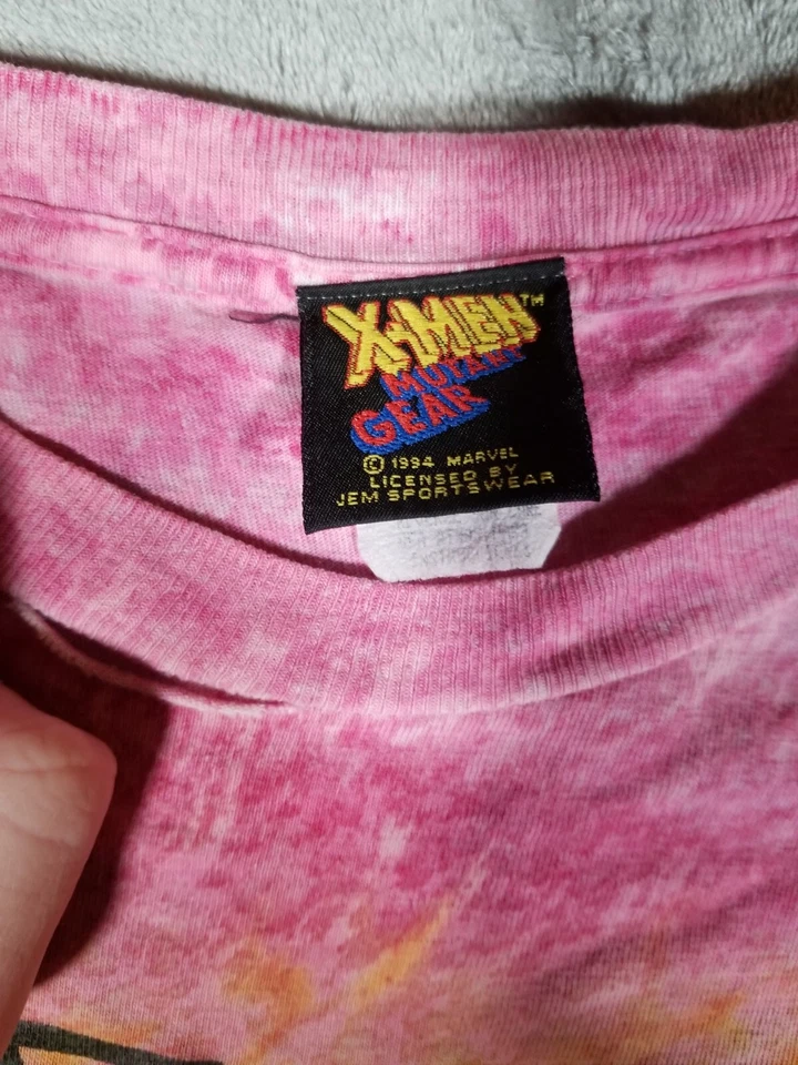 X-Men Wolverine Tie Dye 1994 Marvel Talla Única Amarillo De Colección Años 90 Cómic Se Ajusta a M/L Foto 3 de 4