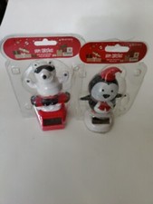 New Solar  Dancing Toy Bobble Head Christmas Polar Bear with Snowboars/ Penguin