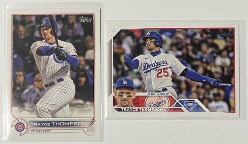 Trayce Thompson 2 Karten Lot. Chicago Cubs und Los Angeles Dodgers