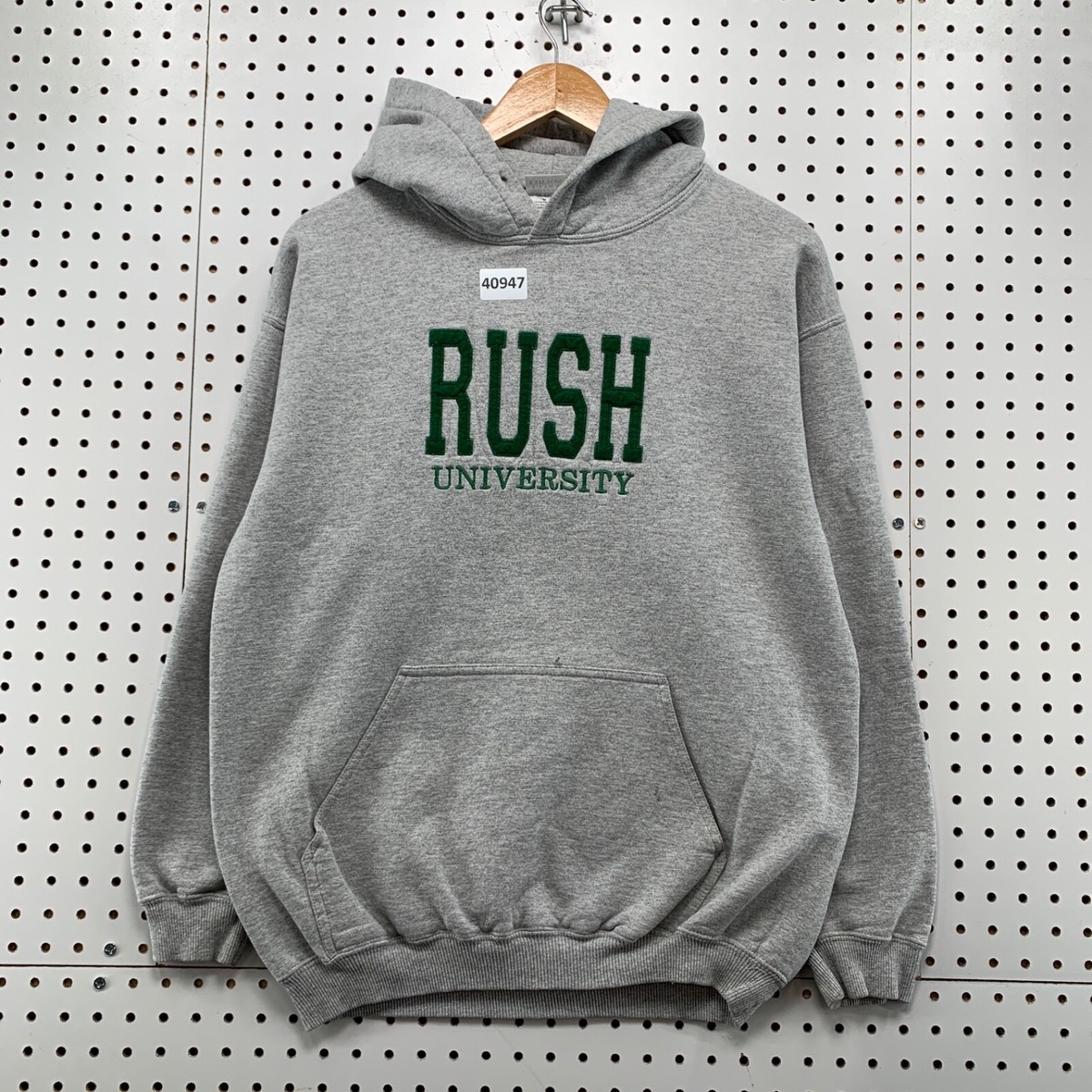 Rush University Nursing Hoodie Sweatshirt Mens Medium Gray Hooded Pullover  21X26 | eBay
