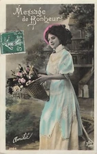 CP MESSAGE OF HAPPINESS WOMAN ELEGANT HAT WITH ROSE HOOD - 67661