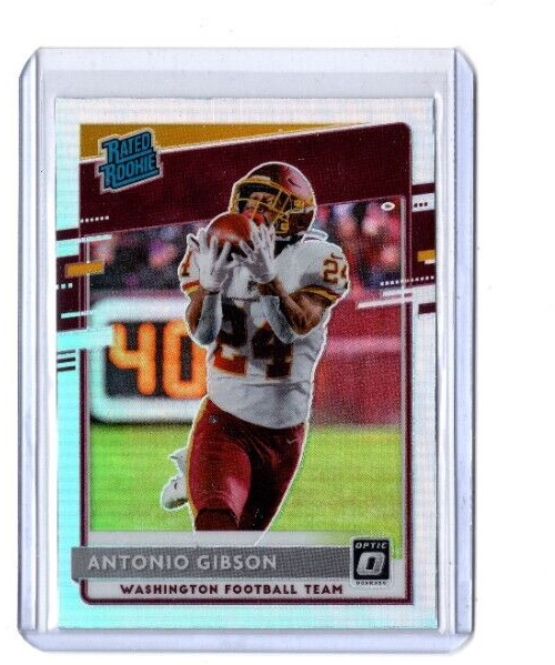 2020 Panini Optic Silver Prizm Antonio Gibson Parallel Rookie Card #185