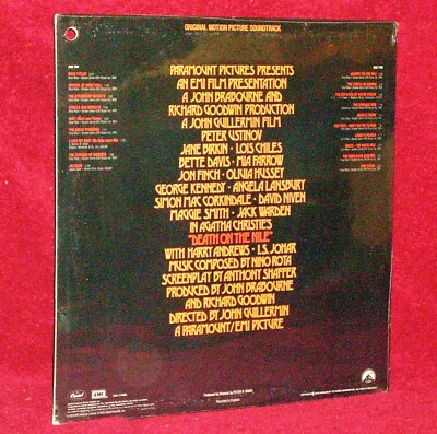 OST LP AGATHA CHRISTIE'S DEATH ON THE NILE NINO ROTA 1978 CAPITOL
