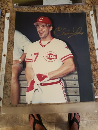 8 lot group Cincinnati Reds Autographed 8x10 Baseball photo SABO FOSTER MORRIS - Picture 6 of 9