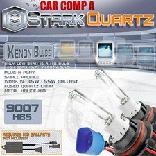 35w 55w Xenon Hid Bulbs High Low Beam Head Light - 9007 Replacement Pair 6000k