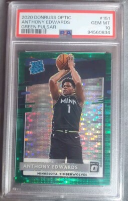 2020-21 Donruss Optic - Green Pulsar Prizm #151 Anthony Edwards