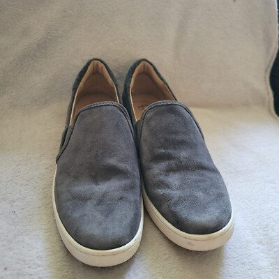 UGG Cas Slip-On Shoes Womens 10 Grey Suede Loafers Sneakers  display picture 1