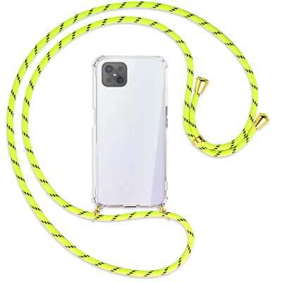 Handykette für Oppo A92S / Reno4 Z 5G neongelb (G) Hülle mit Band Kordel