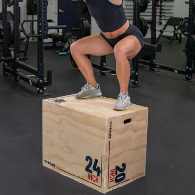 Titan Fitness Wooden Plyometric Box, 20in 24in 30in, Pro Titan Fitness Wooden Plyometric Box, 20in 24in 30in, Pro