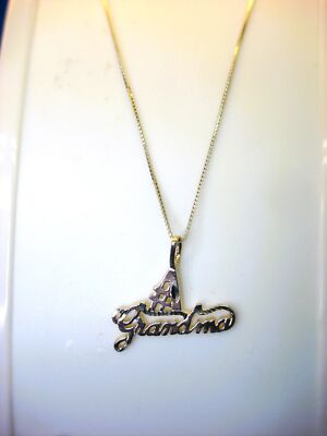 #1 GRANDMA STERLING SILVER PENDANT WITH 18'' STERLING SILVER CHAIN - VERY NICE