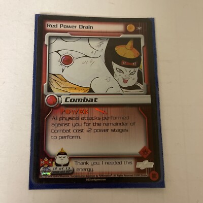 Dragon Ball Z CCG Red Power Drain 32 Androids Saga foil Limited Rare Dbz