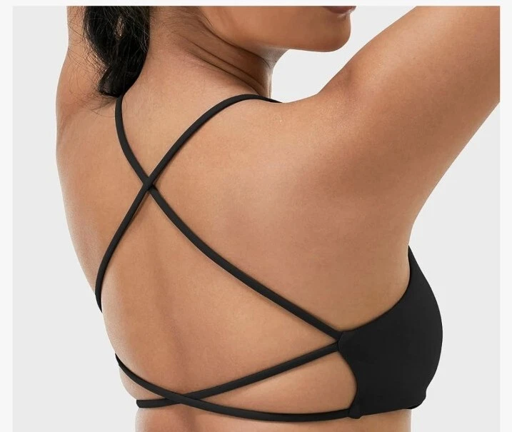 Women's Sports Bra Strappy Criss Cross Back Bra Backless XS | (REF 3/356)