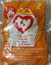 1993 McDonald  s Happy Meal Ty Teenie Beanie Babies 2 Bongo The Monkey - Sealed