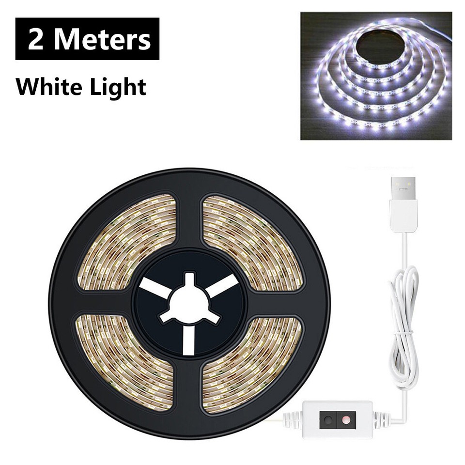 USB LED Strip Lights Hand Weep Sensor Kitchen Closet Shelf Counter