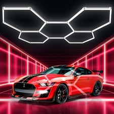 25 Packs LED Hexagon Garage Light 6500K Ceiling Led Work Light Grid Shop Light