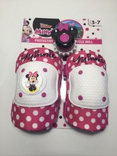 Disney Junior Minnie Girls Protective Elbow and Knee Bell Pads Ages 3-7 New