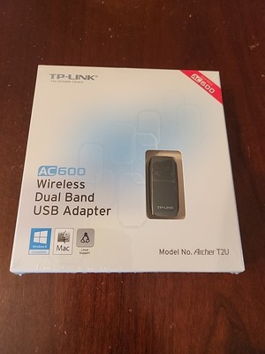 NEW TP-LINK AC600 Wireless Dual Band 2.4 +5 GHZ USB Adapter Model No. Archer T2U
