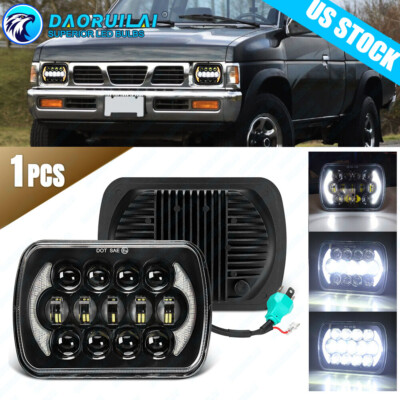 Par De Faros LED Rectangulares 5x7 (7x6) Con DRL Y Luz De Giro Para Toyota Pickup Y Más | 120W, 12000 Lúmenes