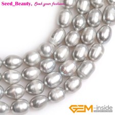 Potato Freshwater Pearl Gemstone Beads For Jewelry Making Strand15" 8.5x9.5mm