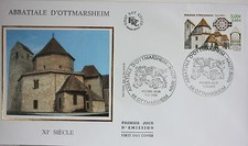 ENVELOPPE PREMIER JOUR - 9 x 16,5 cm - ANNEE 2000 - ABBATIALE D'OTTMARSHEIM