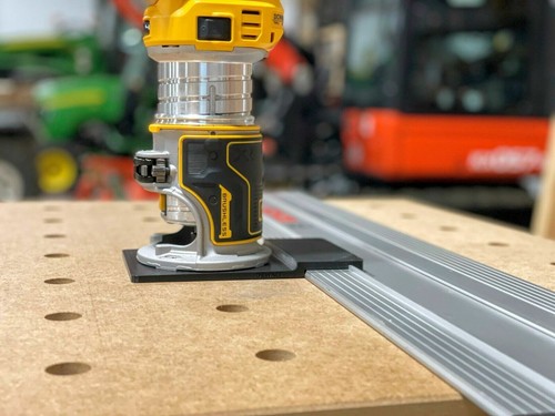 Dewalt Router Adapter for Bosch & Mafell Track Saw Guide Rails DCW600B, DWP611 - Picture 3 of 4