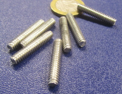 18-8 Stainless Steel Threaded Studs, RH, 10-24 x 1.00'' Length, 25 Pcs