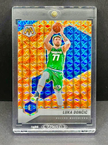 Luka Doncic RARE ORANGE REFRACTOR PRIZM INVESTMENT CARD SSP MOSAIC MVP MINT