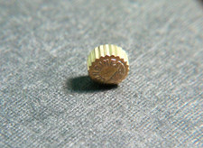 LONGINES yellow/gold  plated CROWN 4.3mm - 4.4MM x 2MM tube - WATCH PART