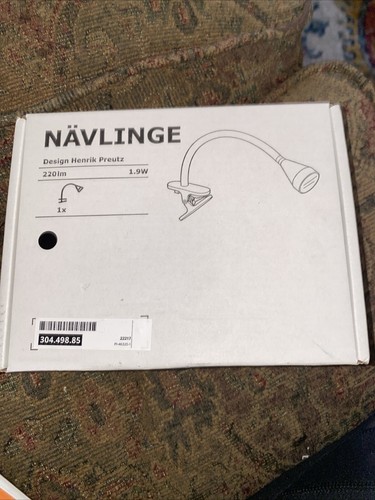 IKEA Navlinge Clamp Light 304.498.95 White LED Reading Light Lamp