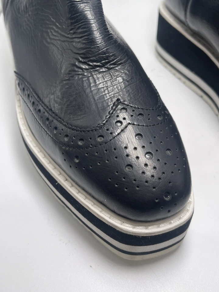 Botín de cuero Silent D Saccur Anthropologie plataforma talla 37 6,5 EE. UU. Foto 4 de 4