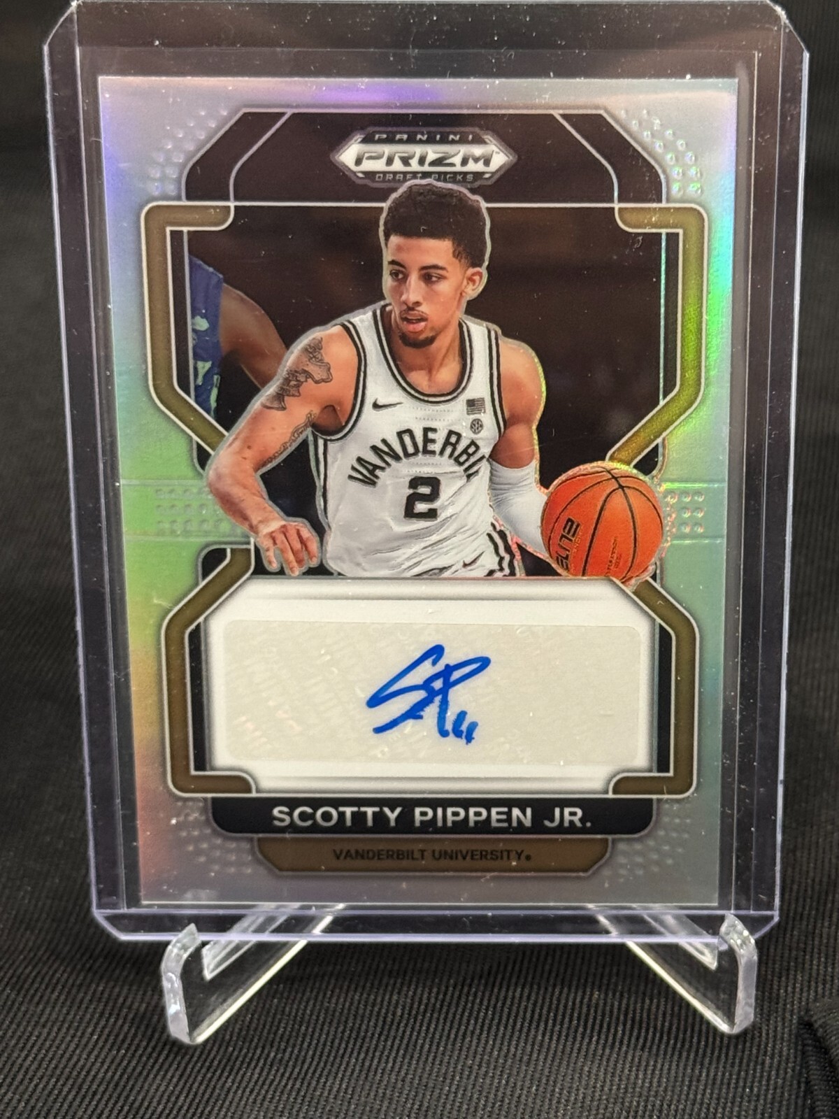 2022 Panini Prizm Draft Picks Auto Prizm Silver #66 Scotty Pippen Jr. Vanderbilt