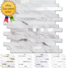 10 Sheets Peel and Stick Stone Metal Tile Backsplash,Stick on Tiles for Backspla