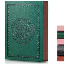 Leather Vintage Journal Notebook300 Pages Softcover Leather Lined Journal Green
