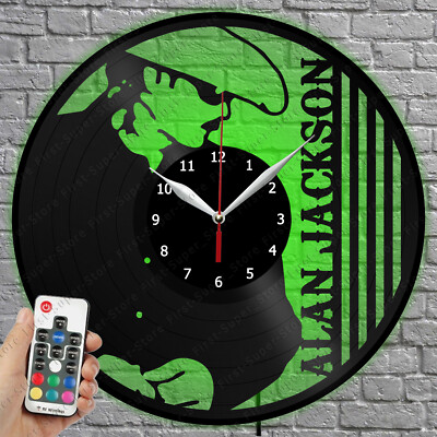 LED Clock Alan Jackson Vinyl Record Wall Clock Led Light Wall Clock 4207