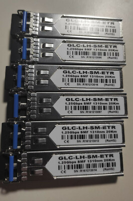 Transceiver Modul GLC LH SM ETR 1.25GHZ SMF 1310NM 20km Batch 6 Stück