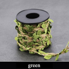 10m Colored Leaves Hemp Rope Fake Leaf Jute Twine Ropes Decoration DIY Craft SPW