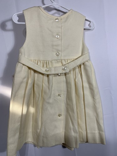 Impressions Yellow Girl Dress Sz 24 Months Sleeveless Toddler Embroidered New - Picture 2 of 8